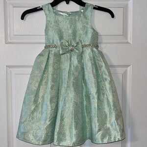American Princess Icy Silver & Blue Dress sz 4